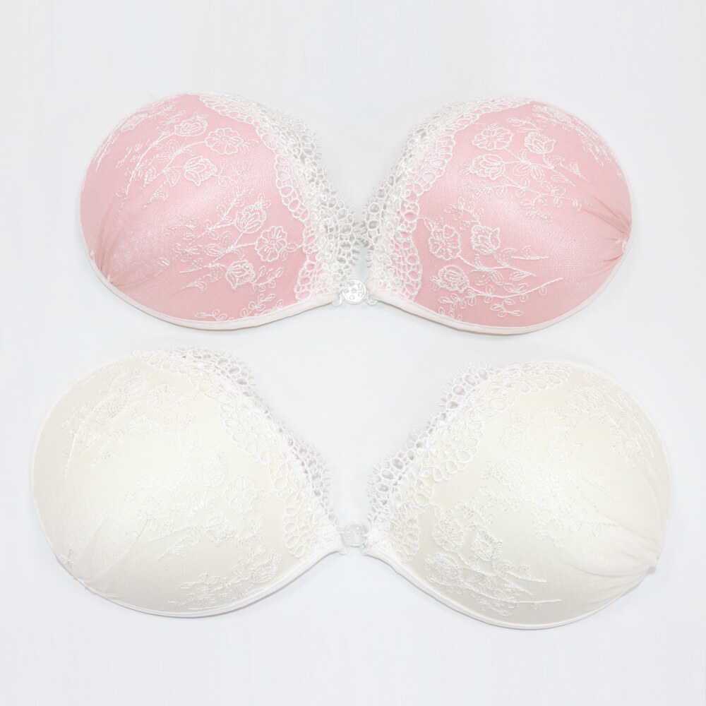 1308 刺绣前扣隐形文胸